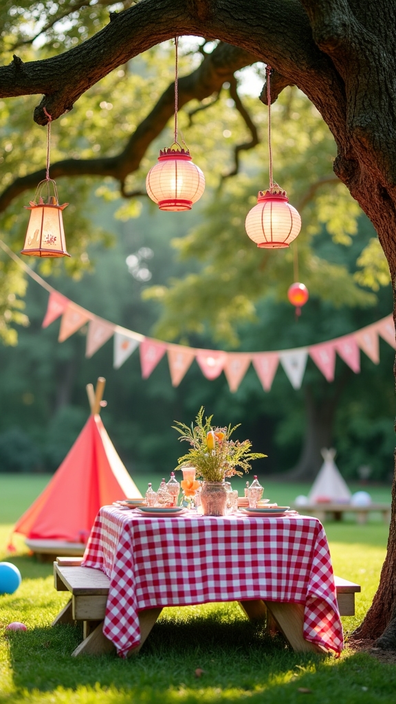 decorative camping lantern installation