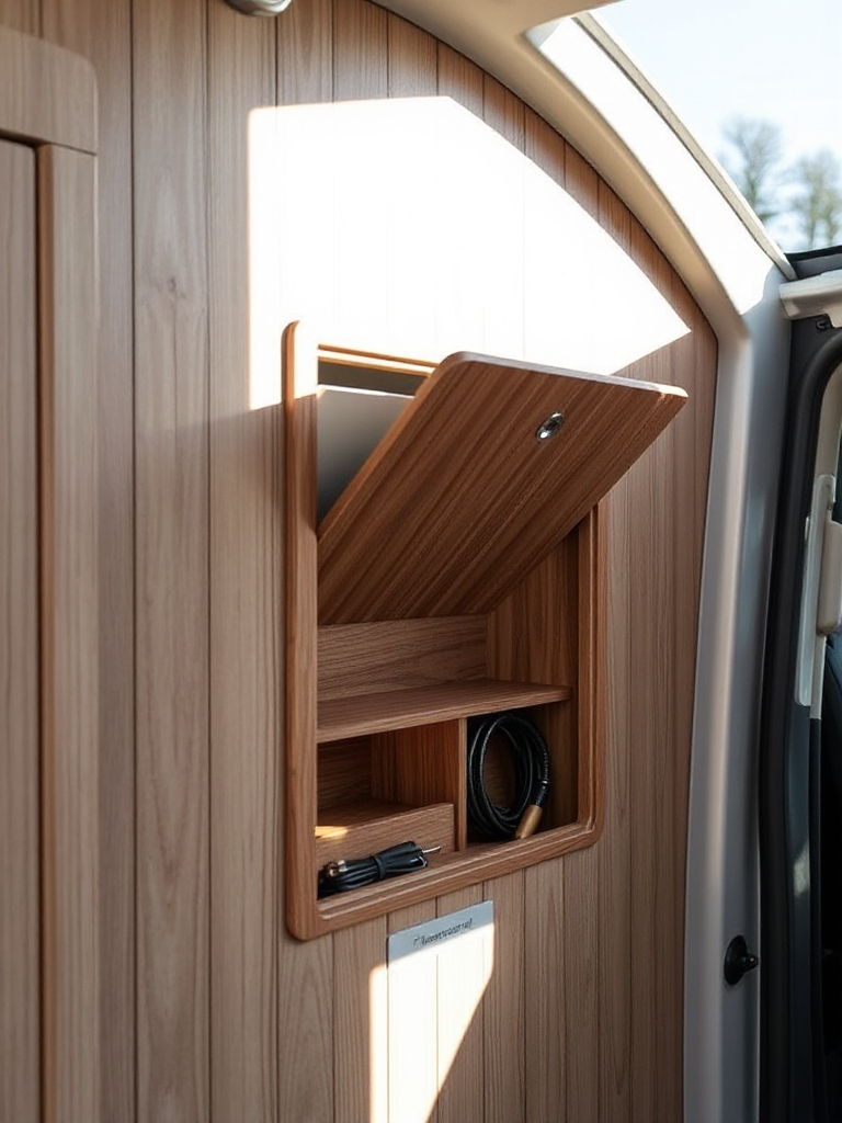 discreet storage in campervan