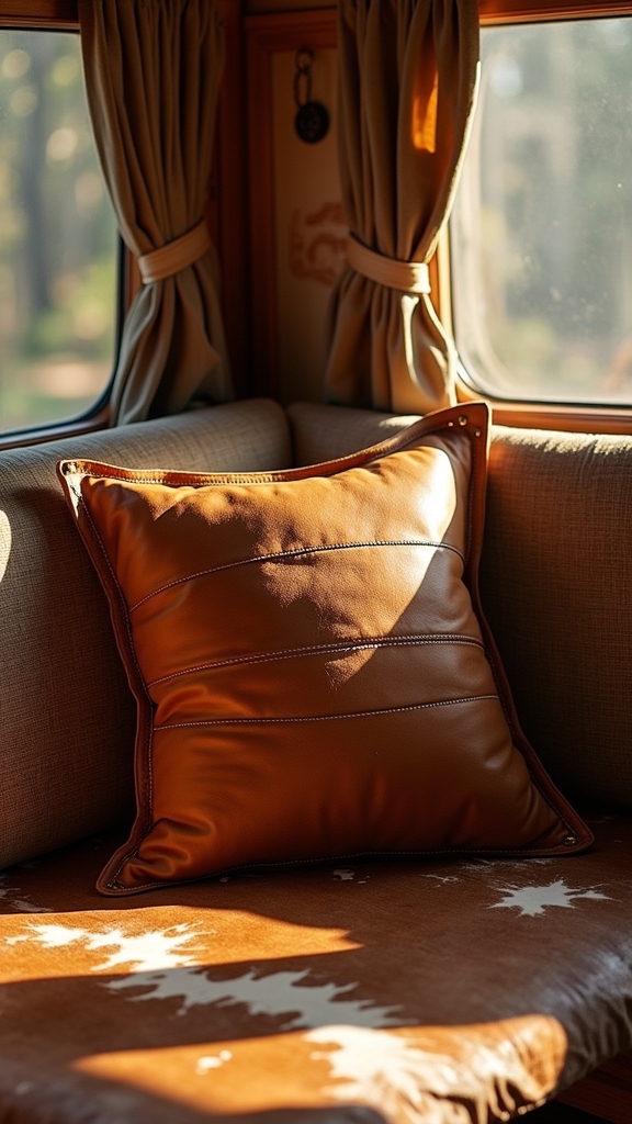 durable stylish leather pillows