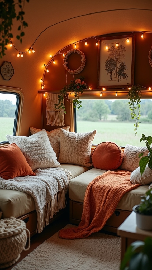 earth toned camper interior design