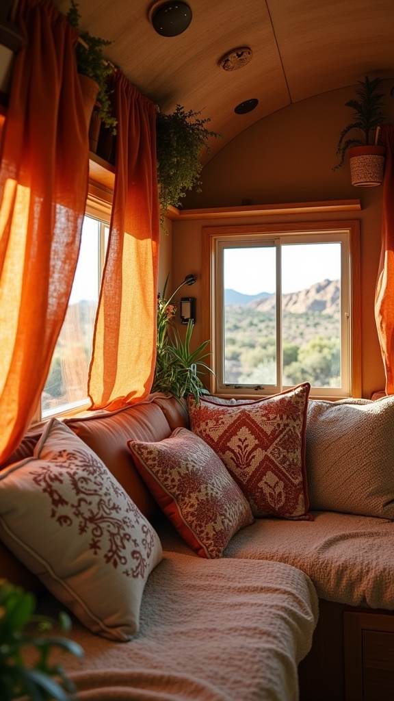 earth toned window treatments enhance