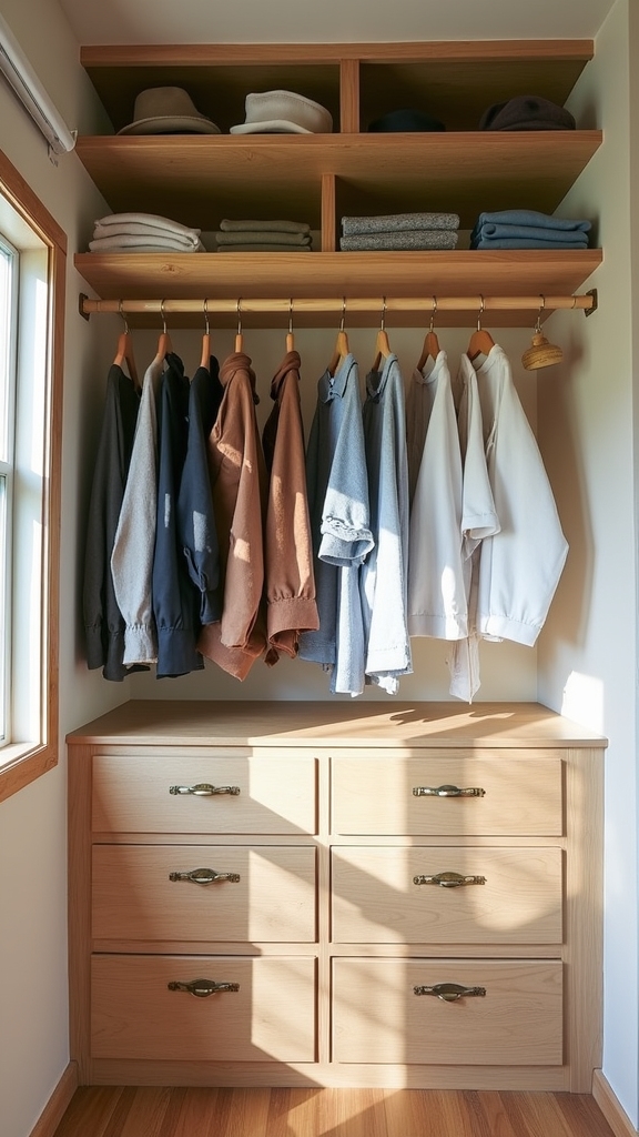 efficient camper closet organization