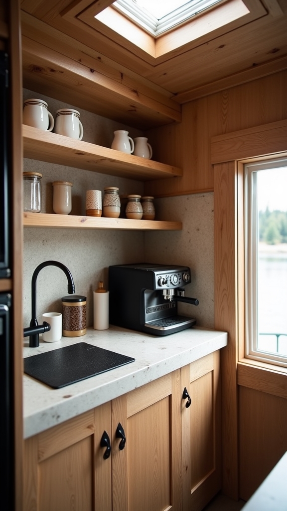 efficient camper coffee organization