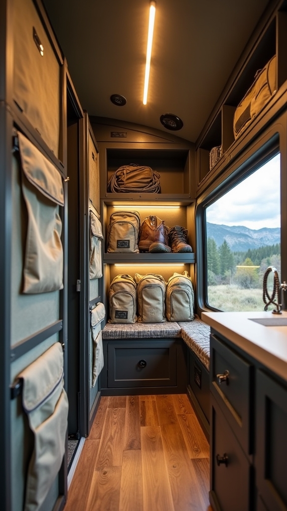 efficient camping gear organization