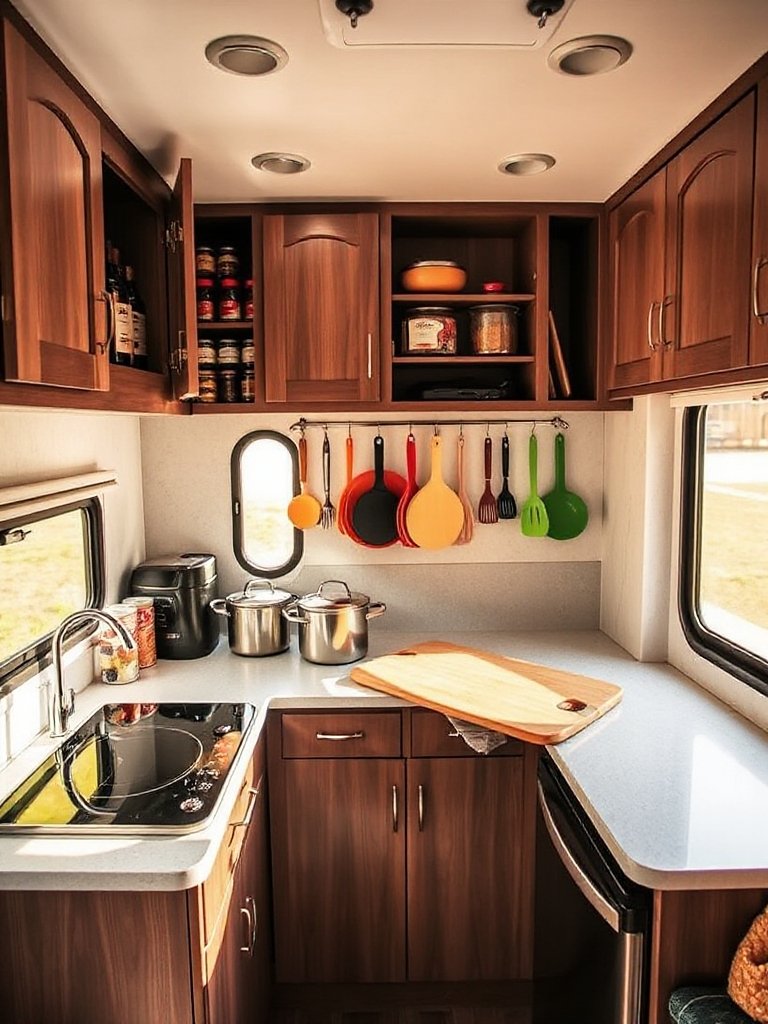 efficient mobile home kitchen