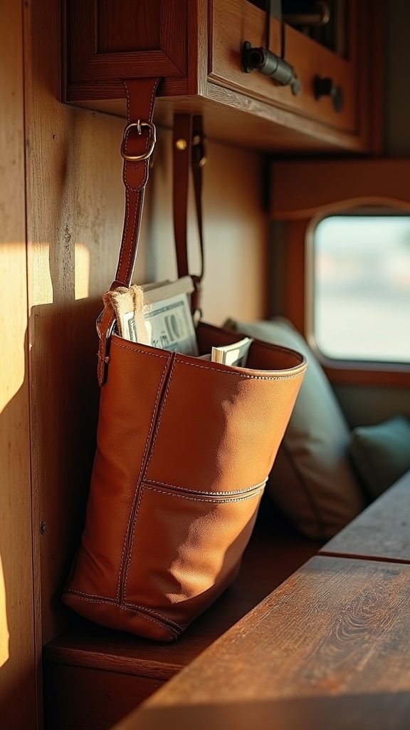 elegant leather wood organizers