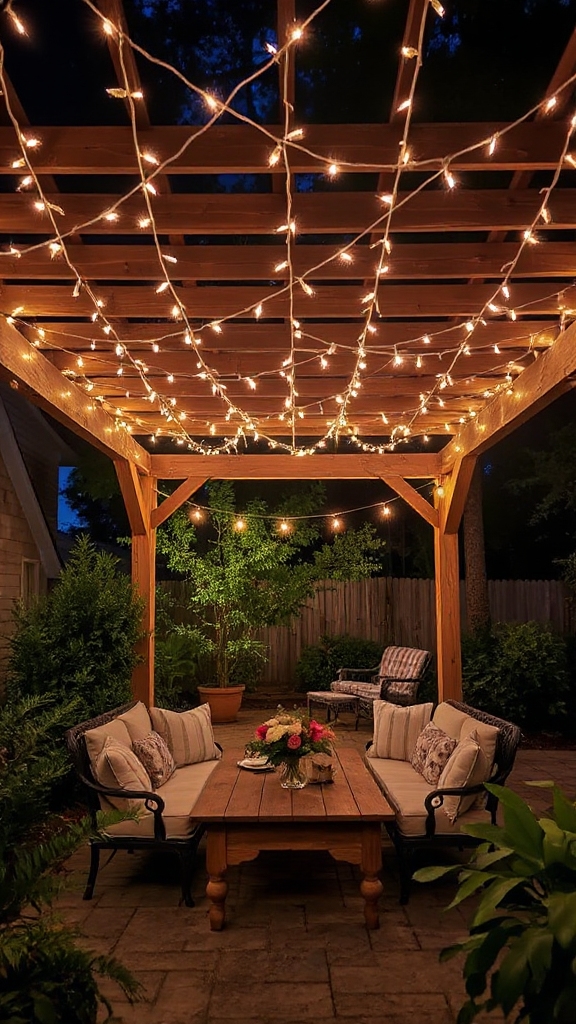 enchanting backyard lighting setup