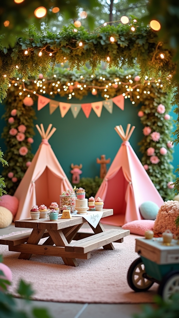 engaging camping themed play stations