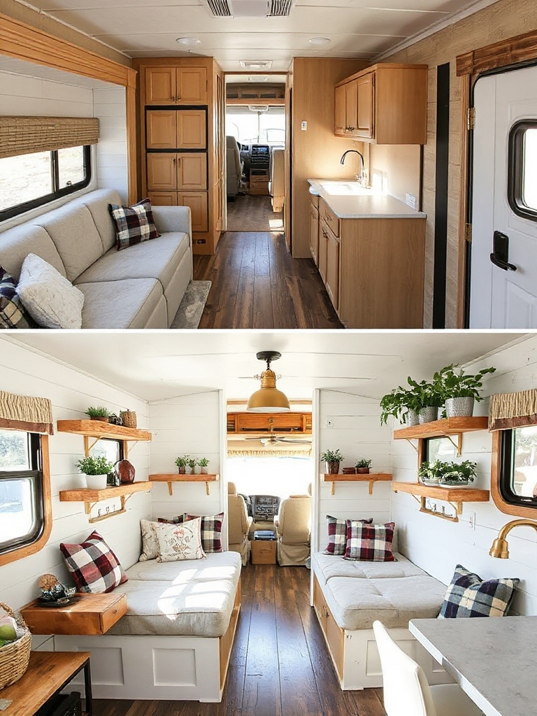 farmhouse style rv transformation ideas