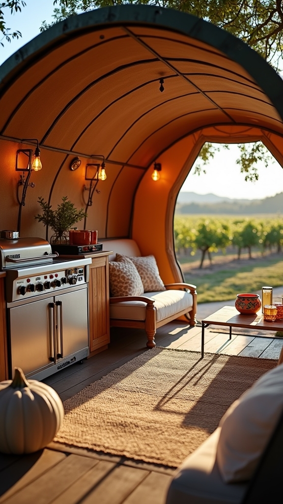 functional outdoor cooking space