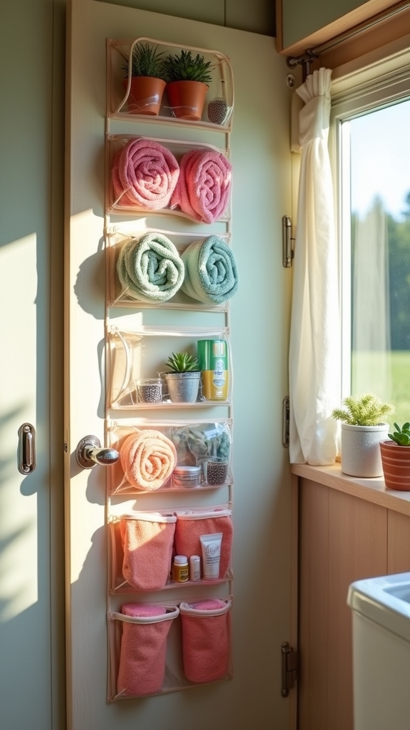 hanging organizer bathroom hacks