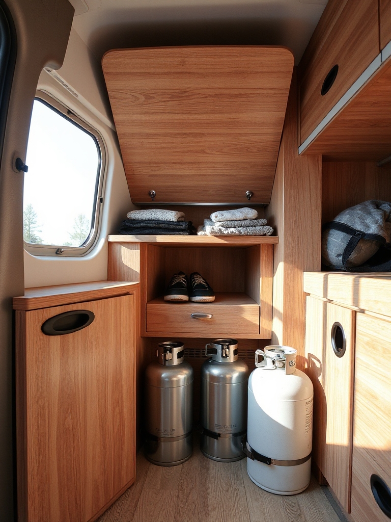 hidden gas bottle storage