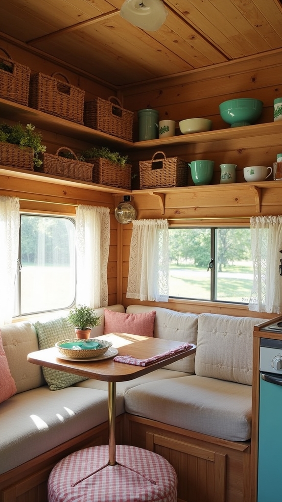 ingenious vintage camper storage