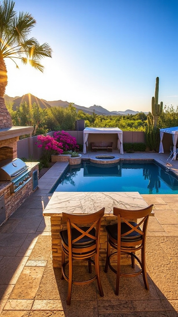 luxury outdoor cooking oasis