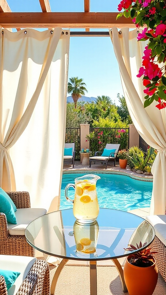 luxury poolside cabana oasis