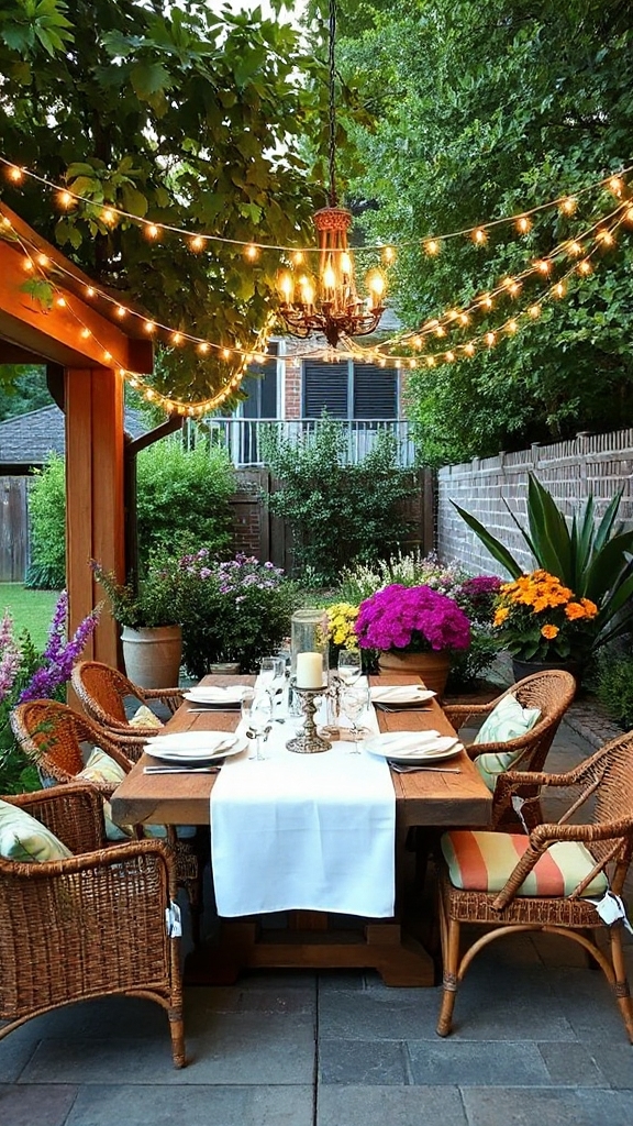 magical outdoor dining illumination