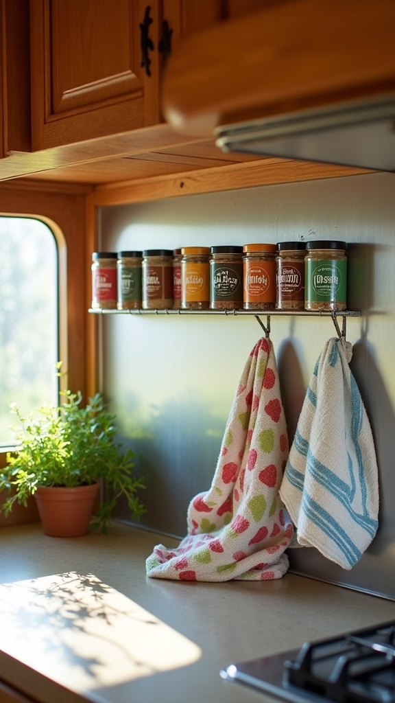 magnetic spice rack organization