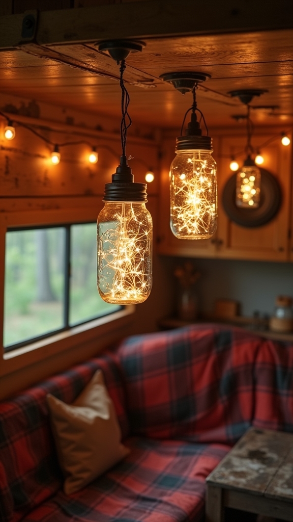 mason jar lighting arrangements