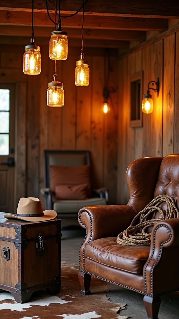 mason jar western lighting