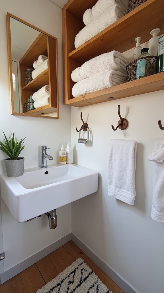 maximize compact bathroom storage