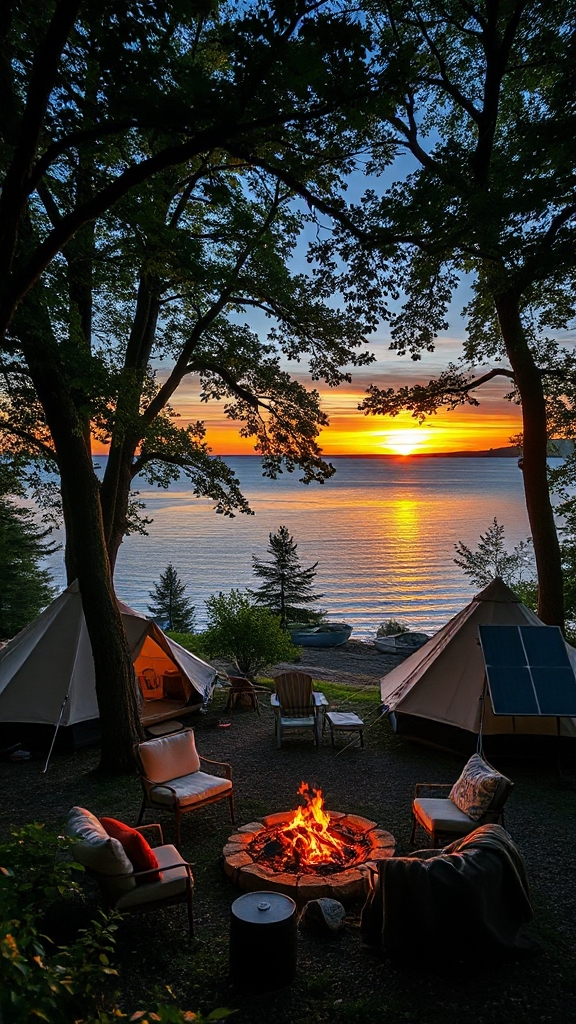 modern camping with amenities