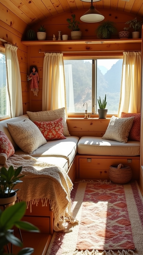 natural wood interior accents