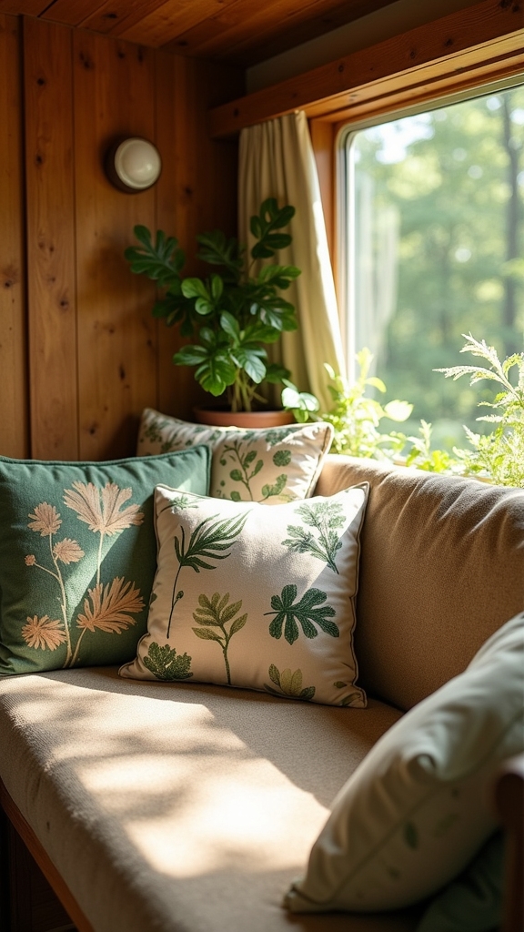 nature themed decorative pillows