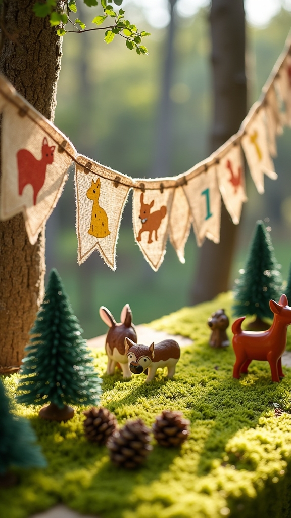 personalized camping birthday banner