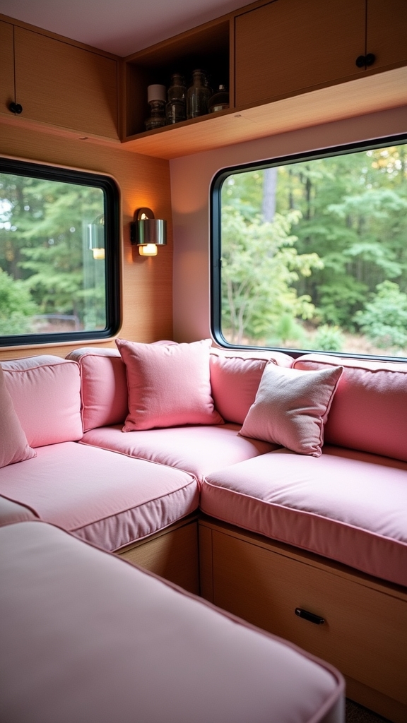 pink canvas cushion covers
