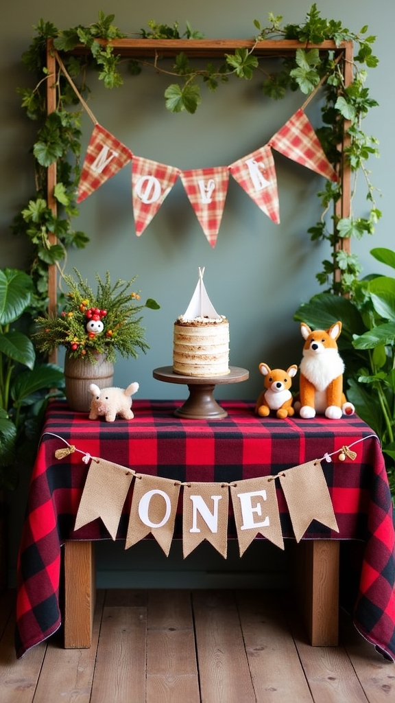 plaid accents for decor