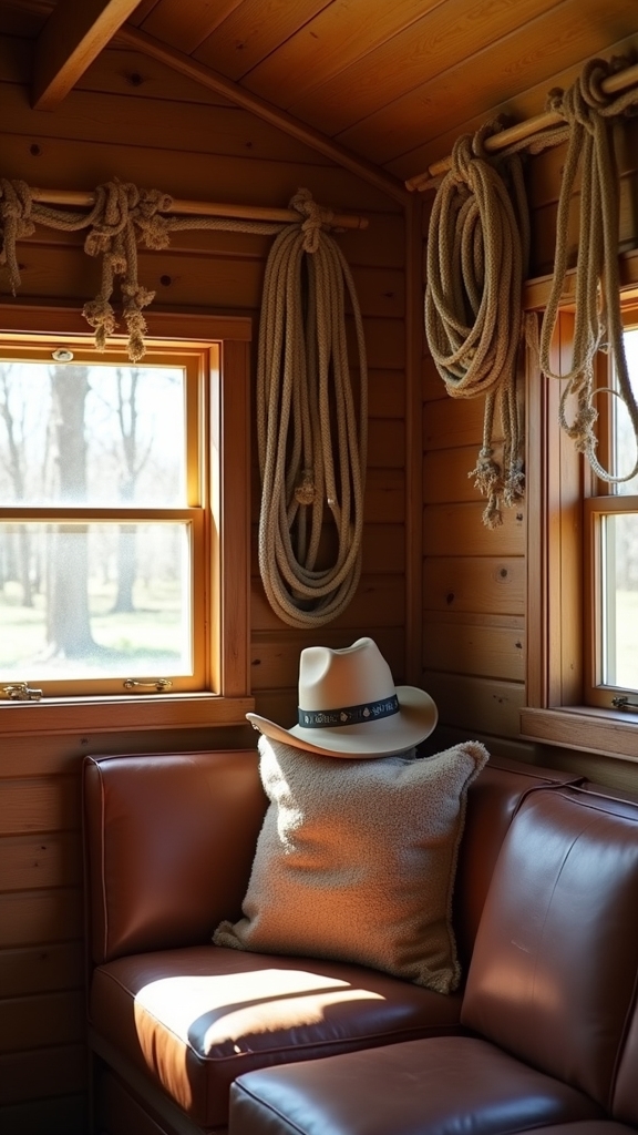 ranch inspired decorative rope accents