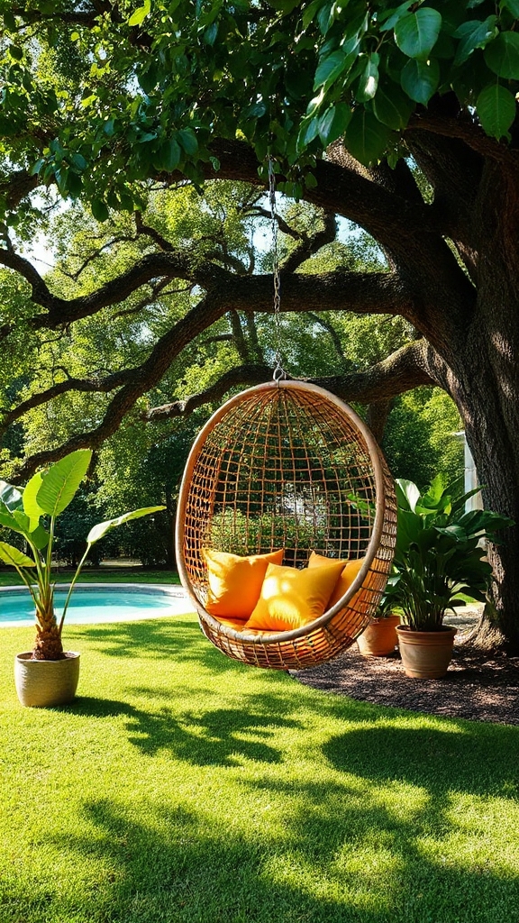 rattan chair relaxation zone