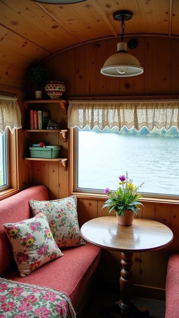 rustic lakeside camper living