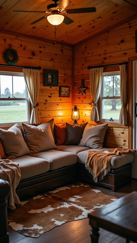 rustic lanterns for cozy ambiance