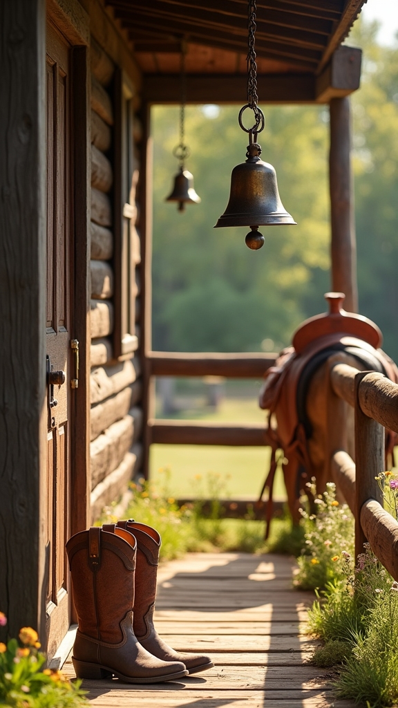 rustic ranch bell chimes