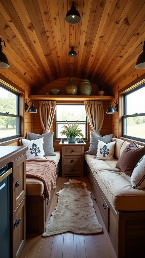 rustic wood accent walls