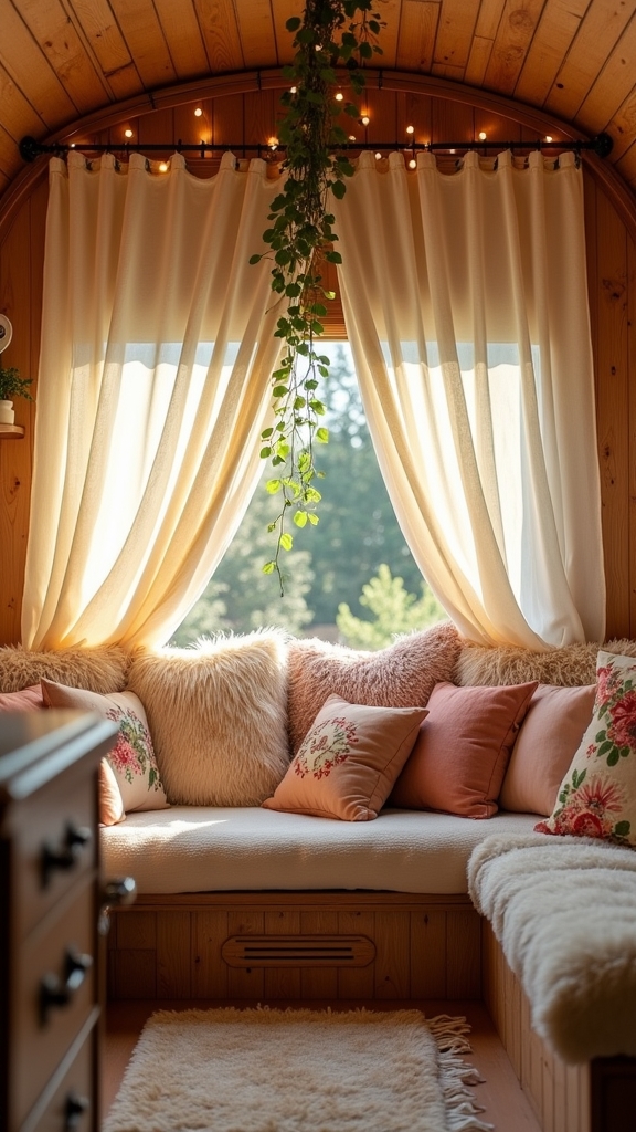 sheer curtain room dividers