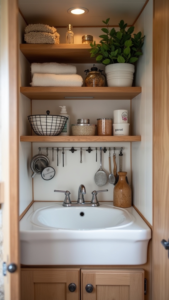 smart camper bathroom storage