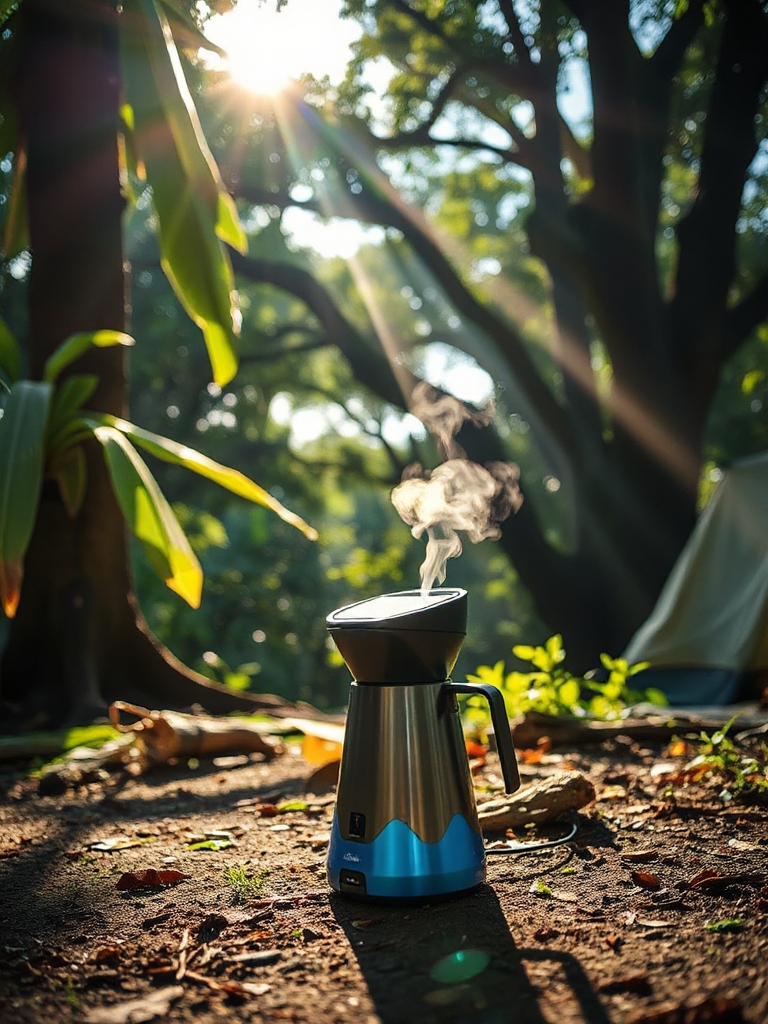 solar powered portable coffee maker