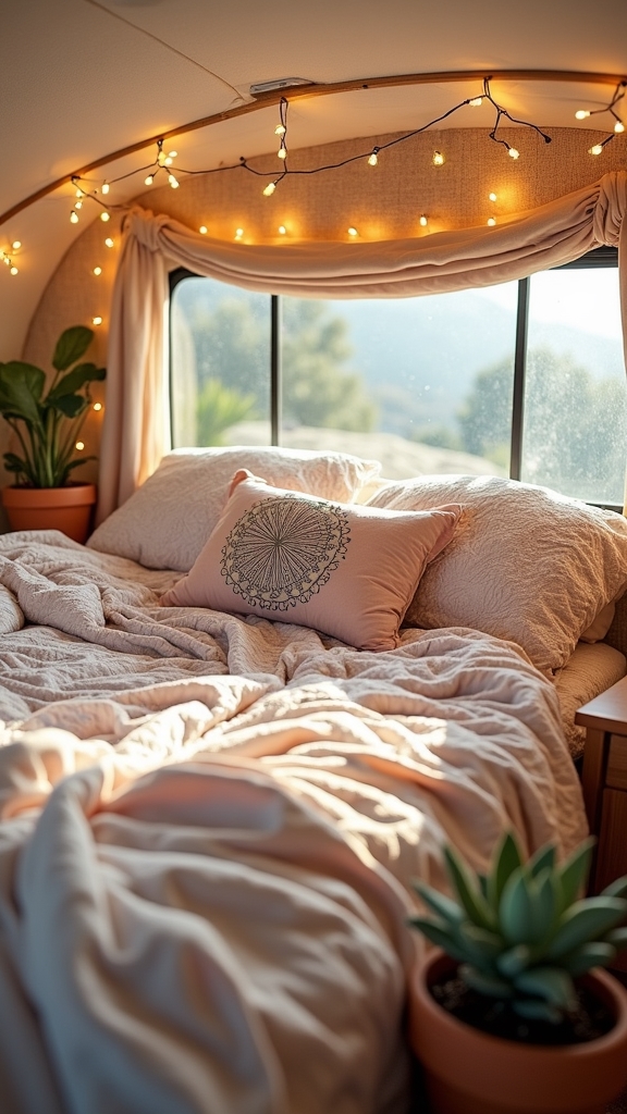 stylish camper bedding arrangements
