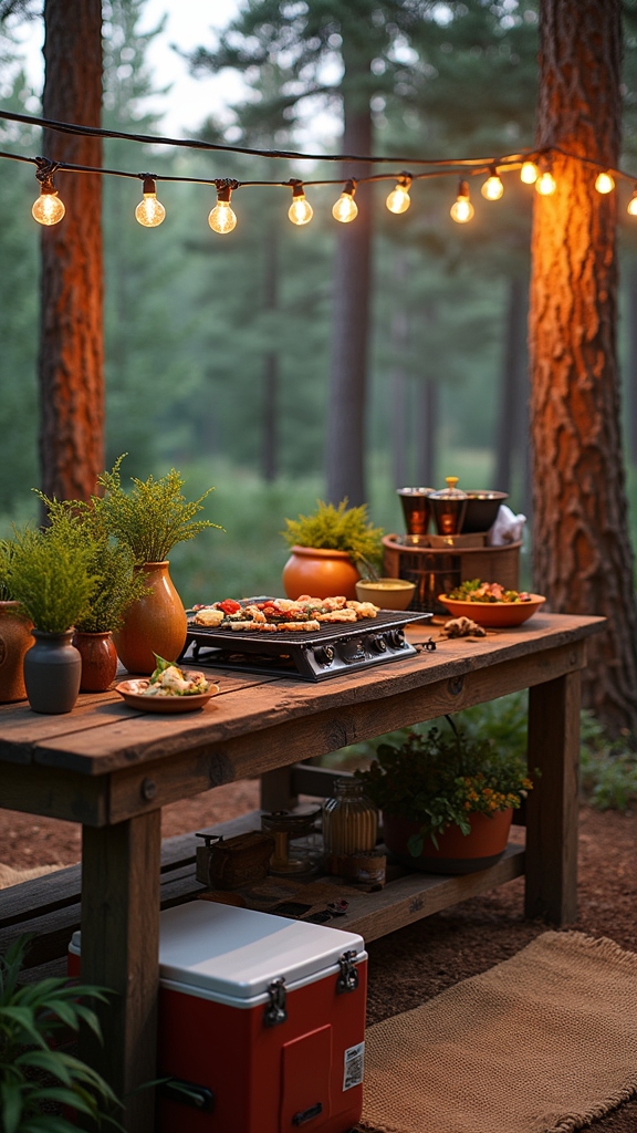 stylish functional outdoor kitchen