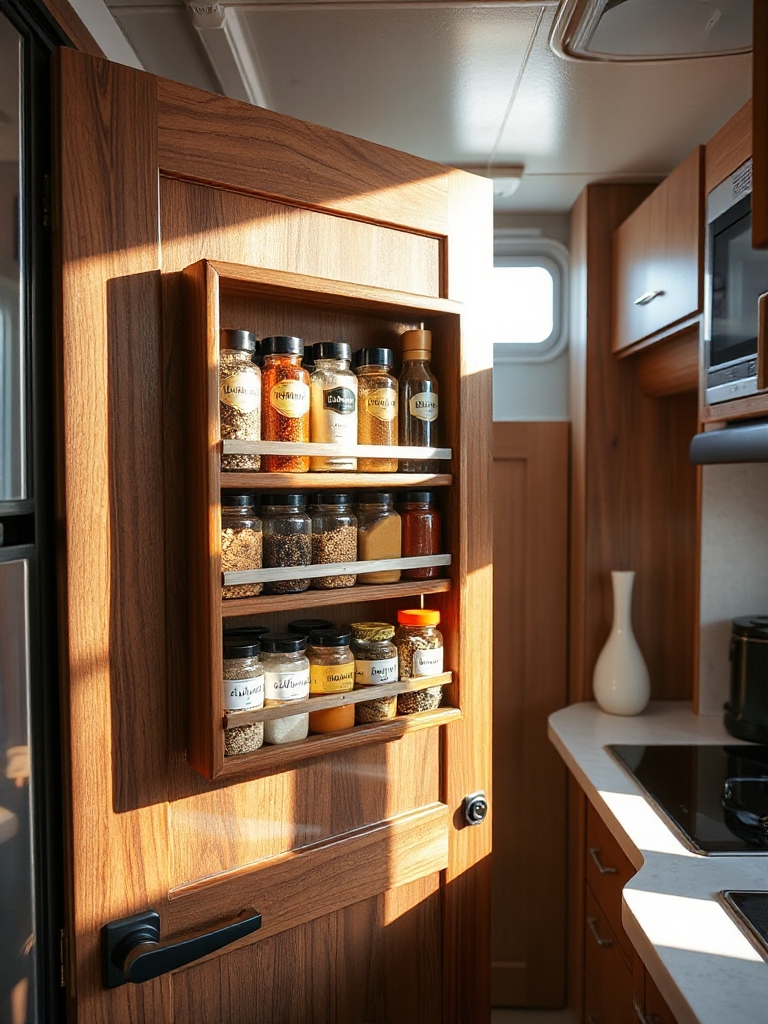 stylish vertical spice storage