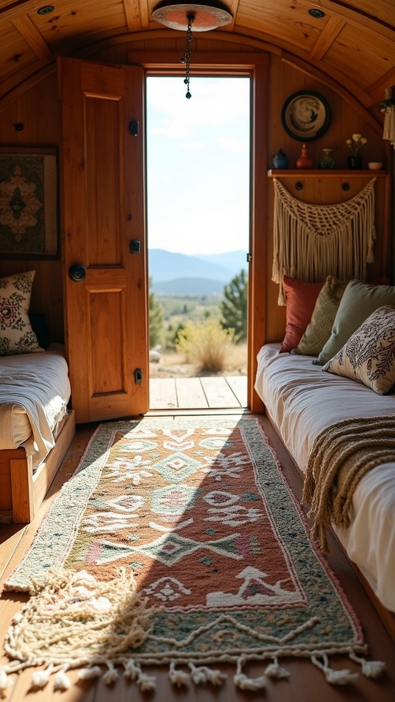 sustainable layered rug design