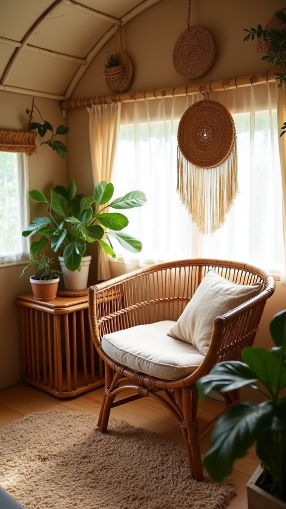 sustainable rattan bamboo accents