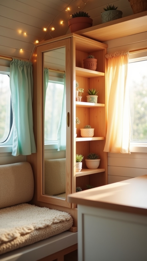versatile camper mirror storage