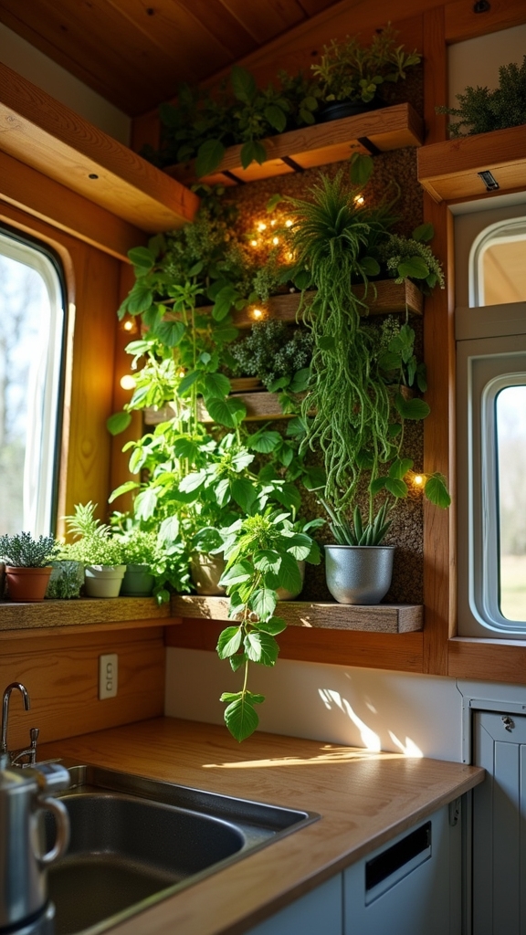 vibrant indoor vertical garden