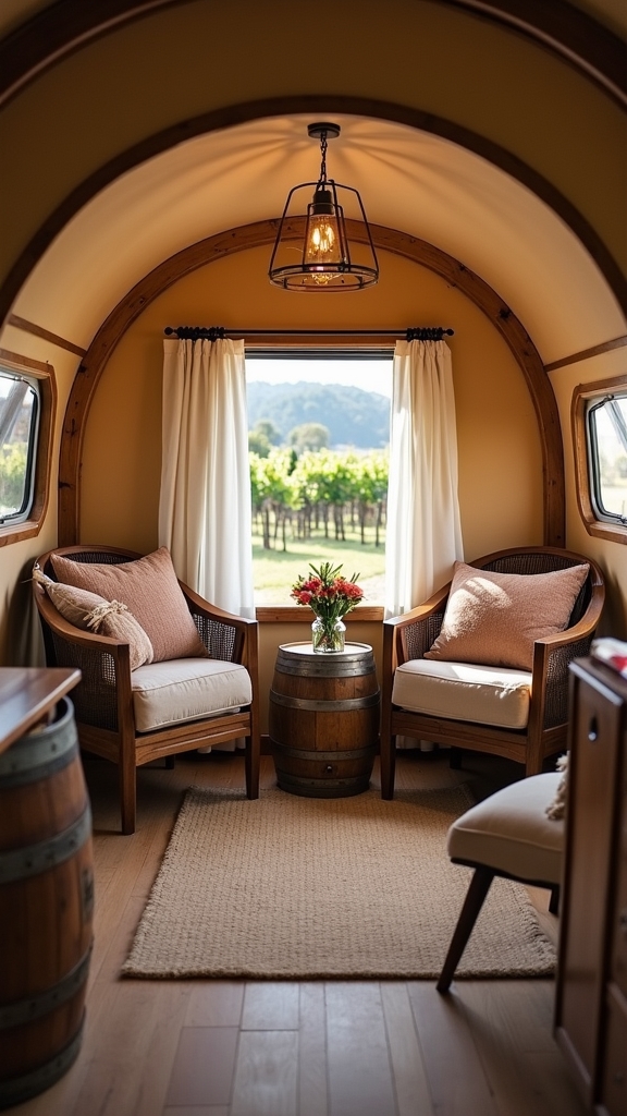 vintage barrel furniture elegance