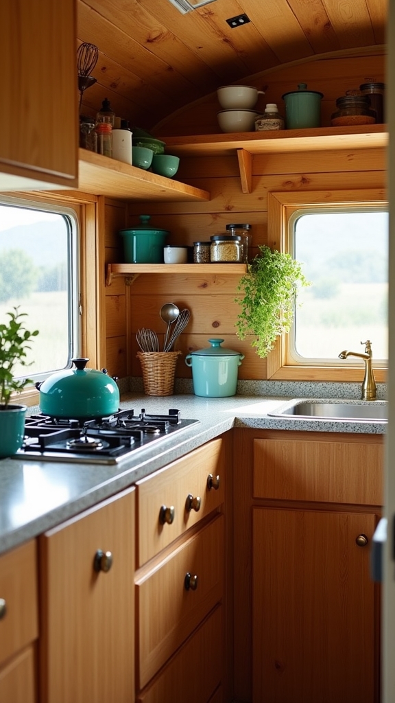 vintage camper kitchen efficiency