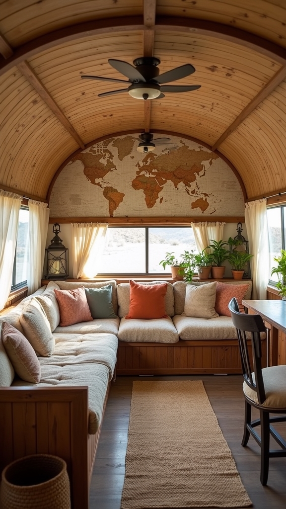 vintage map wall decor