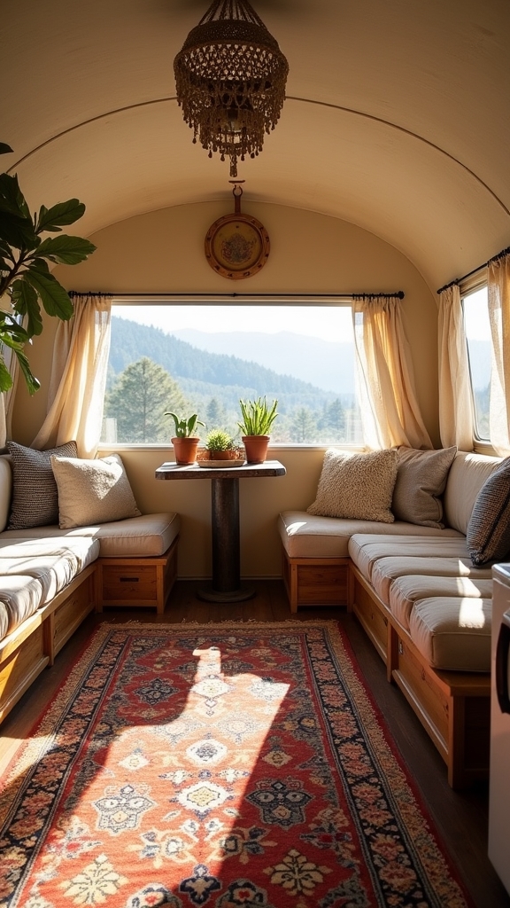 vintage persian rug layering